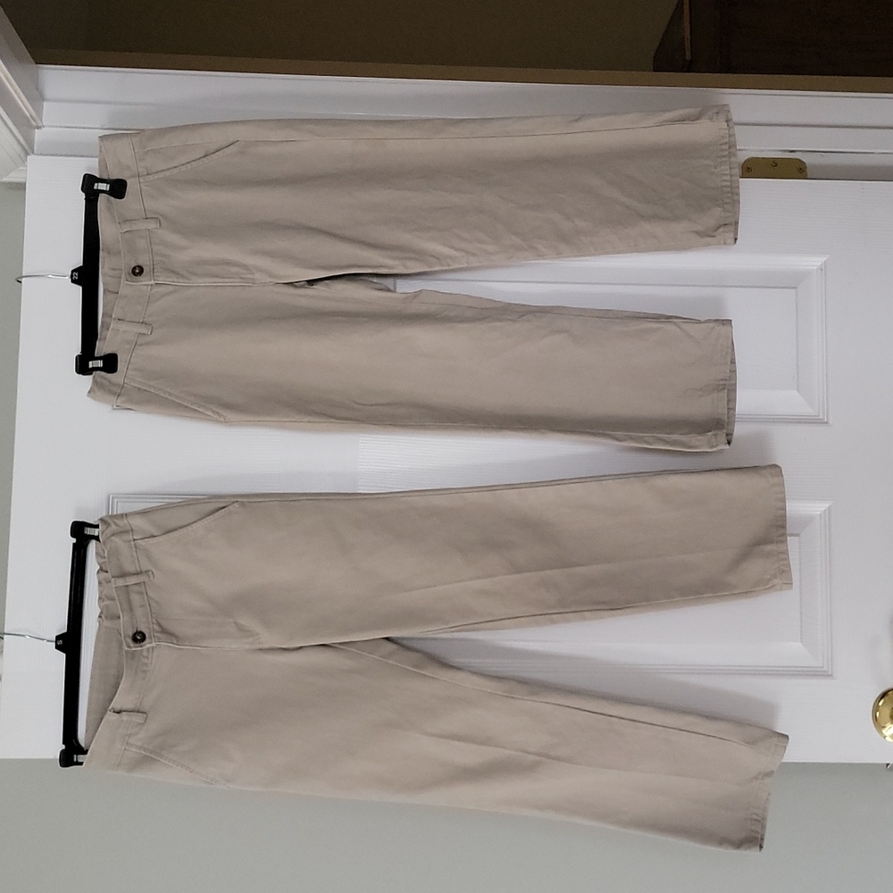 IZOD adjustable waistband dress pants khakis boys size 10 and size 10 husky
